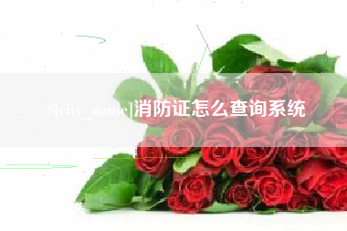 桂平消防证怎么查询系统