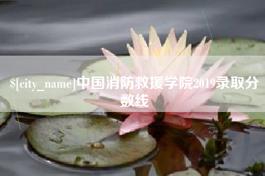 桂平中国消防救援学院2019录取分数线