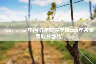 桂平中国消防救援学院2020年各省录取分数线