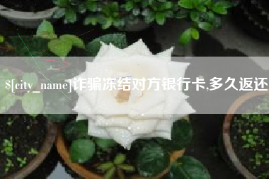 桂平诈骗冻结对方银行卡,多久返还