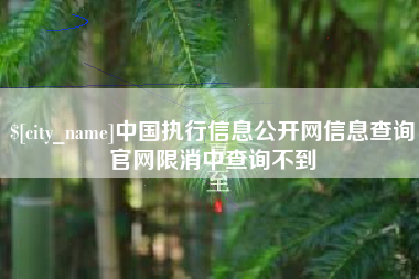 桂平中国执行信息公开网信息查询官网限消中查询不到