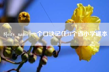 桂平一个口诀记住34个省小学课本