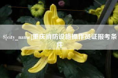 桂平重庆消防设施操作员证报考条件