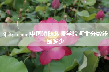 桂平中国消防救援学院河北分数线是多少