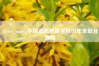 桂平中国消防救援学院历年录取分数线