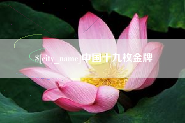 桂平中国十九枚金牌
