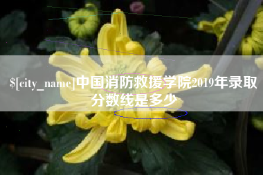 桂平中国消防救援学院2019年录取分数线是多少
