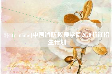 桂平中国消防救援学院2020浙江招生计划