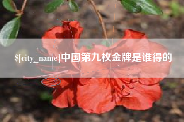 桂平中国第九枚金牌是谁得的