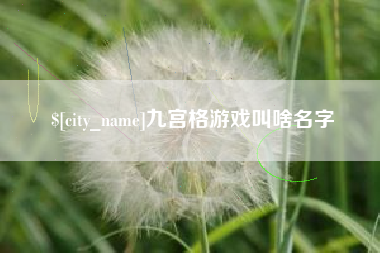 桂平九宫格游戏叫啥名字