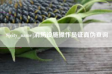 桂平消防设施操作员证真伪查询