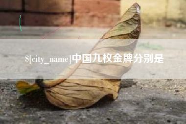 桂平中国九枚金牌分别是