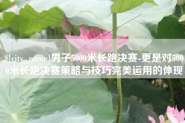 桂平男子5000米长跑决赛-更是对5000米长跑决赛策略与技巧完美运用的体现