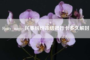 桂平民事纠纷冻结银行卡多久解封