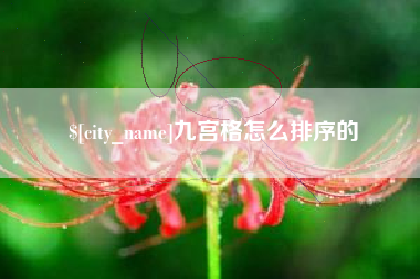 桂平九宫格怎么排序的