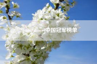 桂平中国冠军榜单