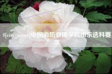 桂平中国消防救援学院山东选科要求