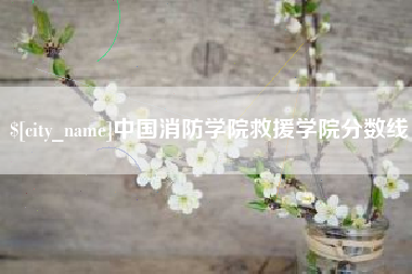 桂平中国消防学院救援学院分数线