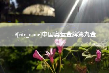 桂平中国奥运金牌第九金